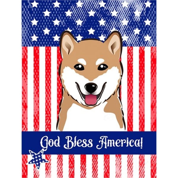 Carolines Treasures Shiba Inu Canvas House Flag - BB2155CHF