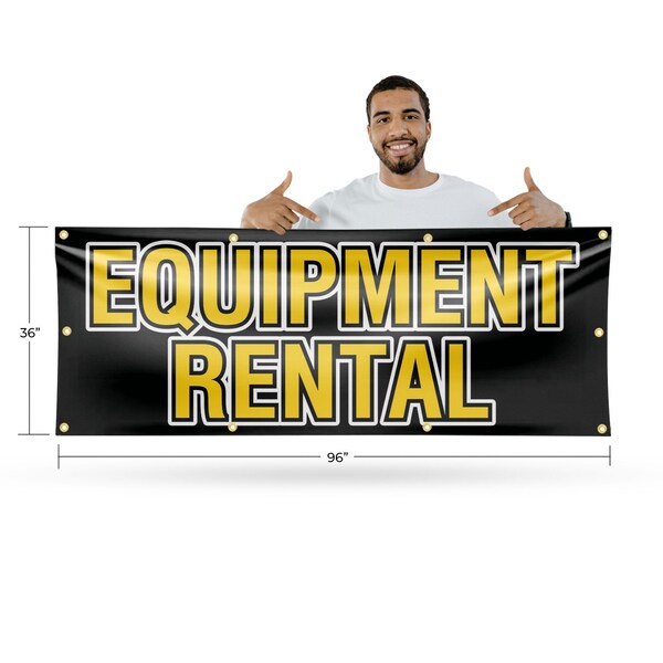 Signmission Equipment Rental, 36 Inch x 96 Inch, Vinyl Banner - B-96-30562