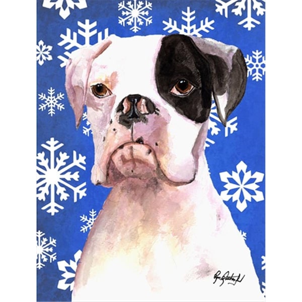 Patioplus Cooper Winter Snowflakes Boxer Flag Canvas House Size - PA2554924