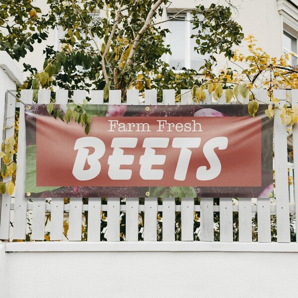Signmission Farm Fresh Beets, 24 Inch x 72 Inch, Vinyl Banner - B-72-30577