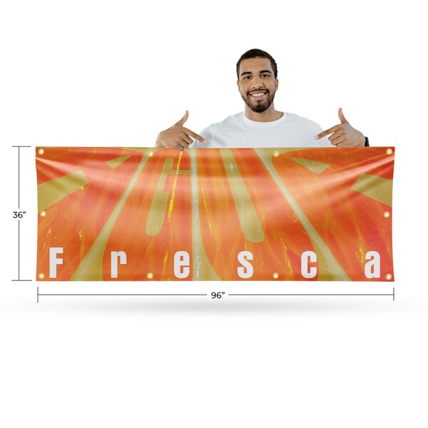 Signmission Agua Fresca, 36 Inch x 96 Inch, Vinyl Banner - B-96-30454