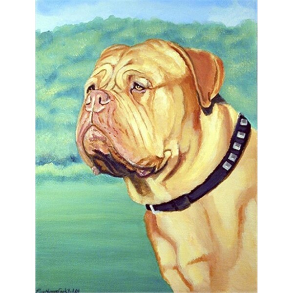 Patioplus 28 x 40 in. Dogue De Bordeaux Flag Canvas House Size - PA2554839