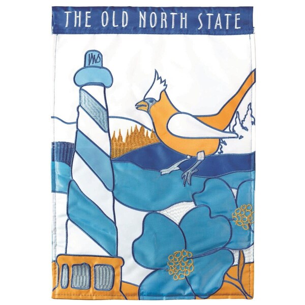 Dicksons 13 x 18 in Flag Double Applique North Carolina Old Nor Polyester Garden - M010113