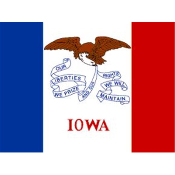 Ss Collectibles 6 ft. X 10 ft. Nyl-Glo Iowa Flag - SS37462