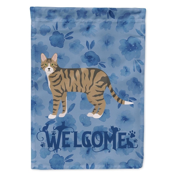 Carolines Treasures 28 x 0.01 x 40 in. Dragon Li No.2 Cat Welcome Flag Canvas House Size - CK4874CHF