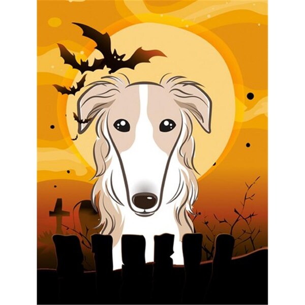 Patioplus Halloween Borzoi Flag Garden Size - PA255366