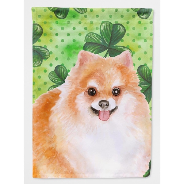 Carolines Treasures Pomeranian No 2 Saint Patricks Flag Canvas - House Size - BB9890CHF