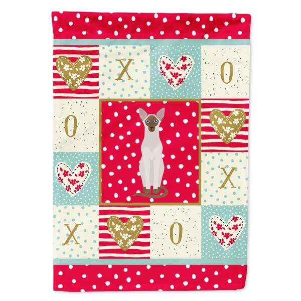 Carolines Treasures 11 x 0.01 x 15 in. Colorpoint Shorthair Cat Love Garden Flag - CK5755GF