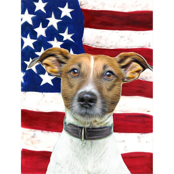 Patioplus USA American Flag with Jack Russell Terrier Flag Garden Size - PA632012