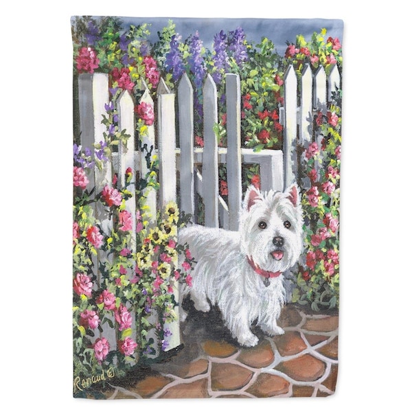 Carolines Treasures 11 x 0.01 x 15 in. Westie At the Gate Garden Flag - PPP3199GF