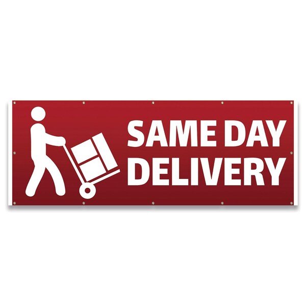 Signmission Same Day Delivery Banner Concession Stand Food Truck Single Sided - B-120-30152
