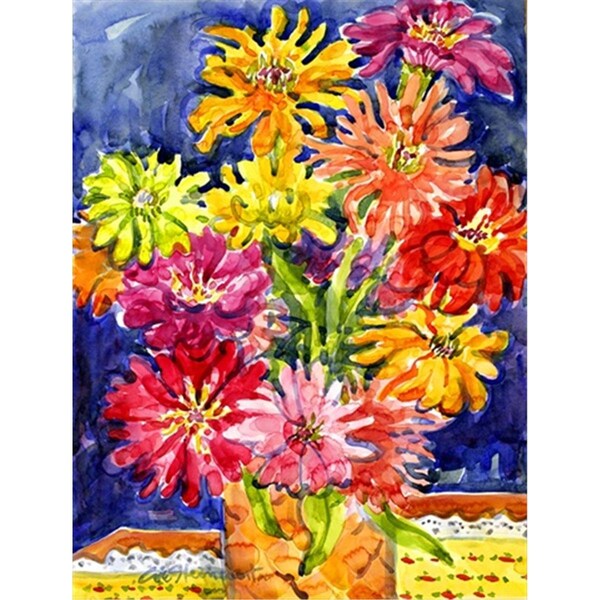 Carolines Treasures Flower - Gerber Daisies Canvas Flag - House Size- 28 x 40 in. - 6069CHF