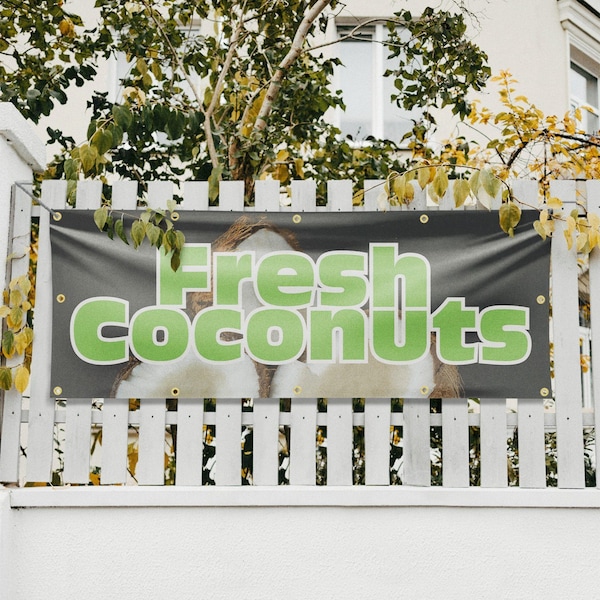 Signmission Fresh Coconuts, 48 Inch x 120 Inch, Vinyl Banner - B-120-30653