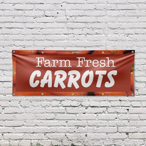 Signmission Farm Fresh Carrots, 48 Inch x 120 Inch, Vinyl Banner - B-120-30585