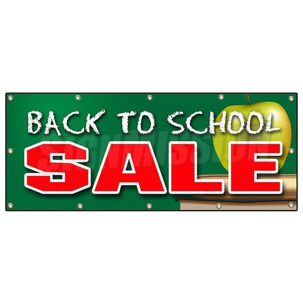 Signmission BACK TO SCHOOL SALE BANNER SIGN boys girls clothes sale discount - B-120 BACK TO SCHOOL SALE