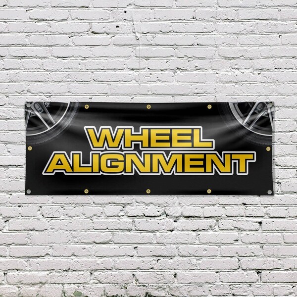 Signmission Wheel Alignment, 48 Inch x 120 Inch, Vinyl Banner - B-120-30939