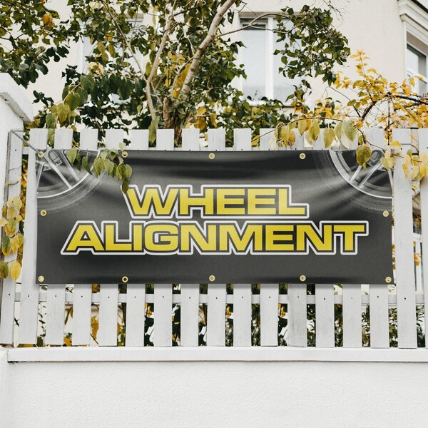Signmission Wheel Alignment, 48 Inch x 120 Inch, Vinyl Banner - B-120-30939