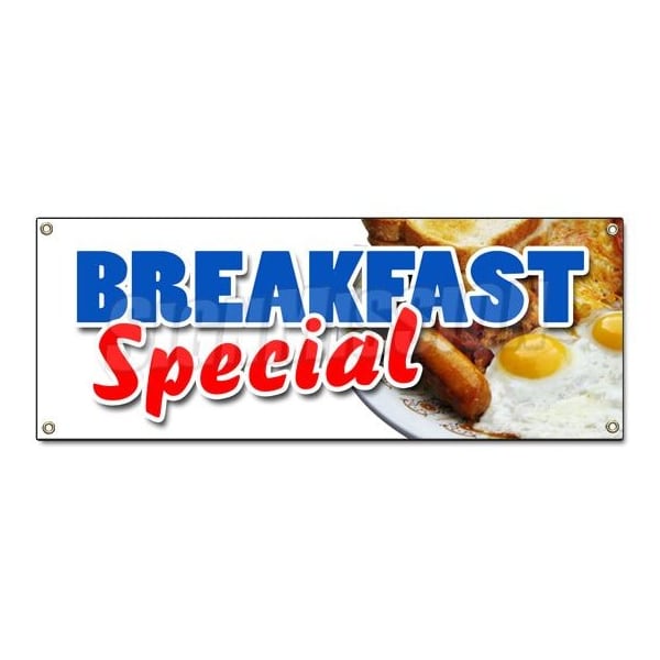 Signmission BREAKFAST SPECIAL BANNER SIGN ayce waffle pancake bacon egg all can eat - B-BREAKFAST SPECIAL