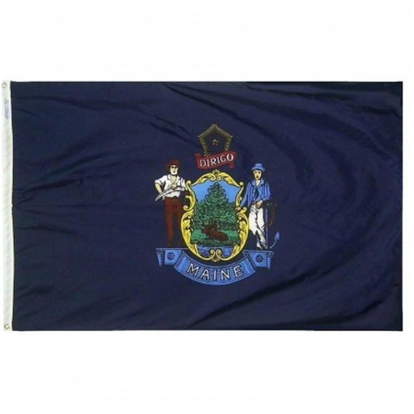 Ss Collectibles 3 ft. x 5 ft. Nyl-Glo Maine Flag - SS171043