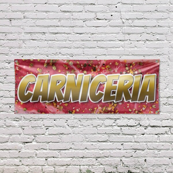 Signmission Carniceria, 18 Inch x 48 Inch, Vinyl Banner - B-30504