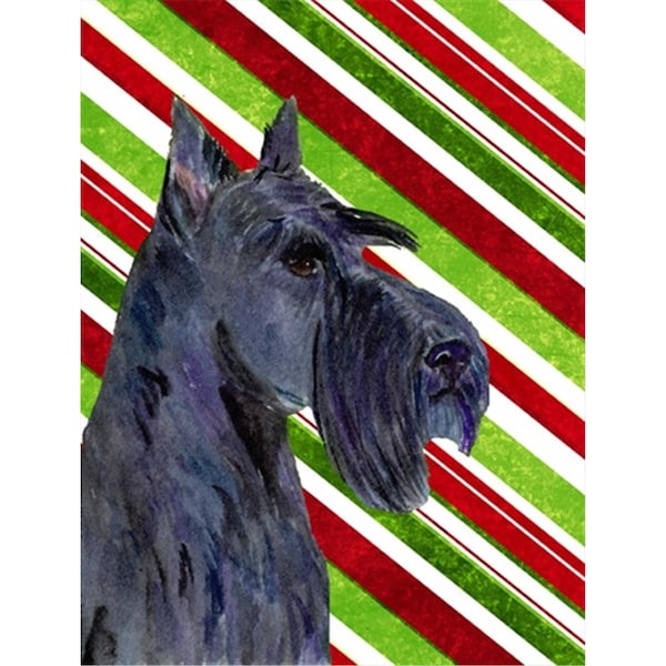 Patioplus 11 x 15 In. Scottish Terrier Candy Cane Holiday Christmas Flag; Garden Size - PA252001