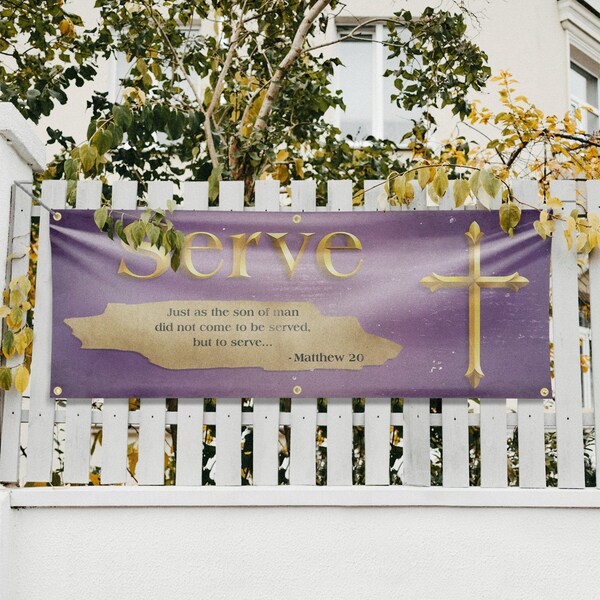 Signmission Jesus Serve, 24 Inch x 72 Inch, Vinyl Banner - B-72-30711
