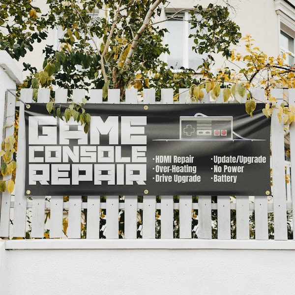 Signmission Game Console Repair, 24 Inch x 72 Inch, Vinyl Banner - B-72-30668