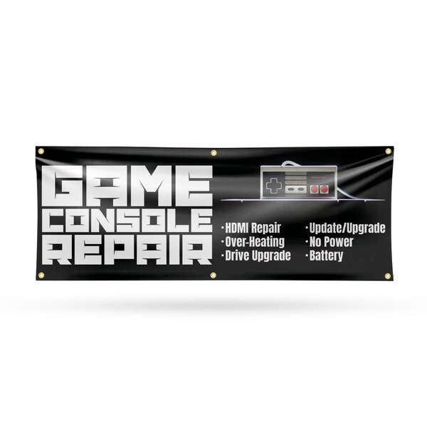 Signmission Game Console Repair, 24 Inch x 72 Inch, Vinyl Banner - B-72-30668