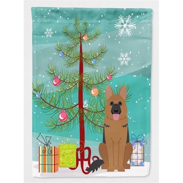 Patioplus Merry Christmas Tree German Shepherd Flag Canvas House Size - PA2550178