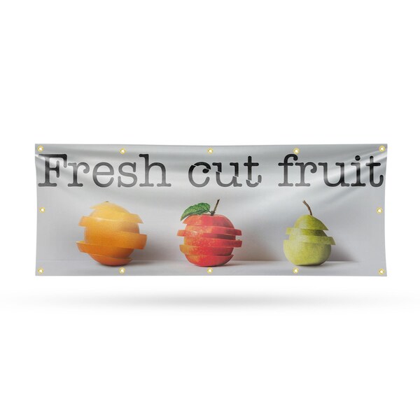 Signmission Fresh Cut Fruit, 48 Inch x 120 Inch, Vinyl Banner - B-120-30655
