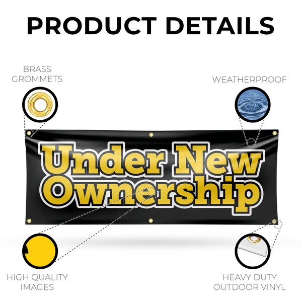 Signmission Under New Ownership, 24 Inch x 72 Inch, Vinyl Banner - B-72-30899