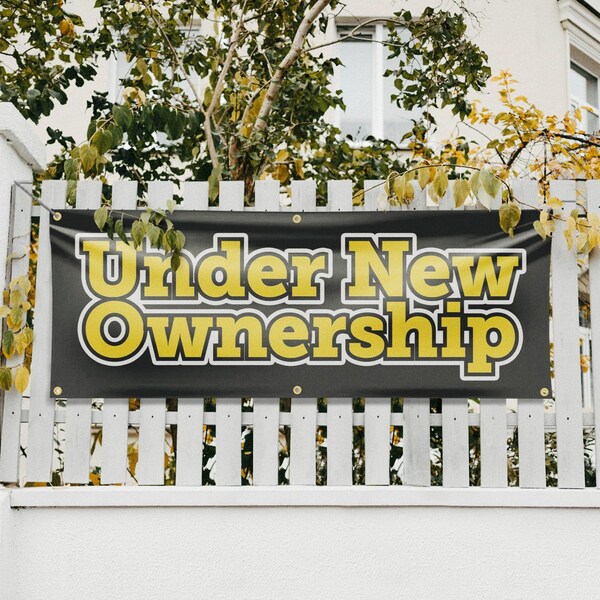 Signmission Under New Ownership, 24 Inch x 72 Inch, Vinyl Banner - B-72-30899