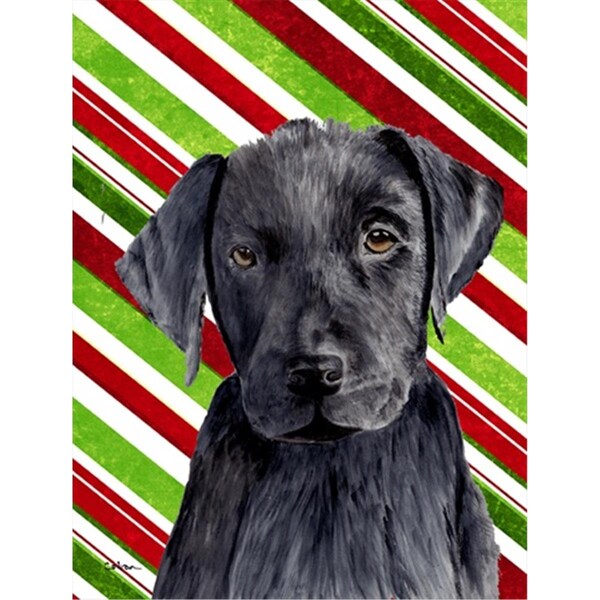 Carolines Treasures Labrador Candy Cane Holiday Christmas Flag - Garden Size- 11 x 15 in. - SC9324GF