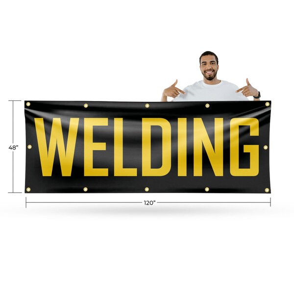 Signmission Welding, 48 Inch x 120 Inch, Vinyl Banner - B-120-30938