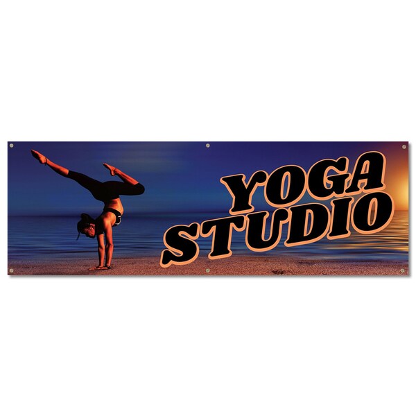 Signmission Yoga Studio, 24 Inch, Banner - B-72-30442