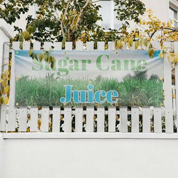 Signmission Sugar Cane Juice, 36 Inch x 96 Inch, Vinyl Banner - B-96-30871