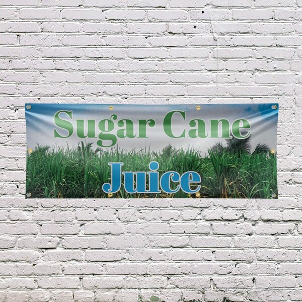 Signmission Sugar Cane Juice, 36 Inch x 96 Inch, Vinyl Banner - B-96-30871
