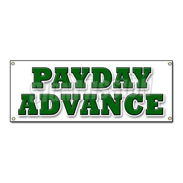 Signmission PAYDAY ADVANCE BANNER SIGN quick ez easy credit loans fast money title loan - B-PAYDAY ADVANCE
