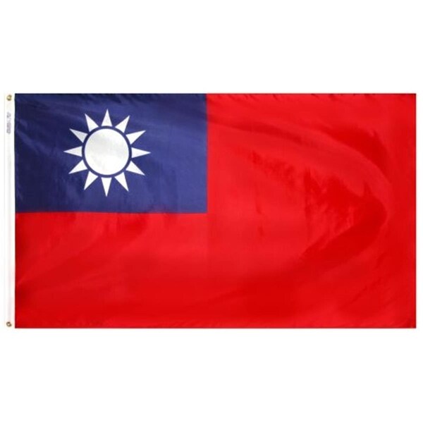 Ss Collectibles 3 ft. x 5 ft. Nyl-Glo Taiwan Flag - SS2755022