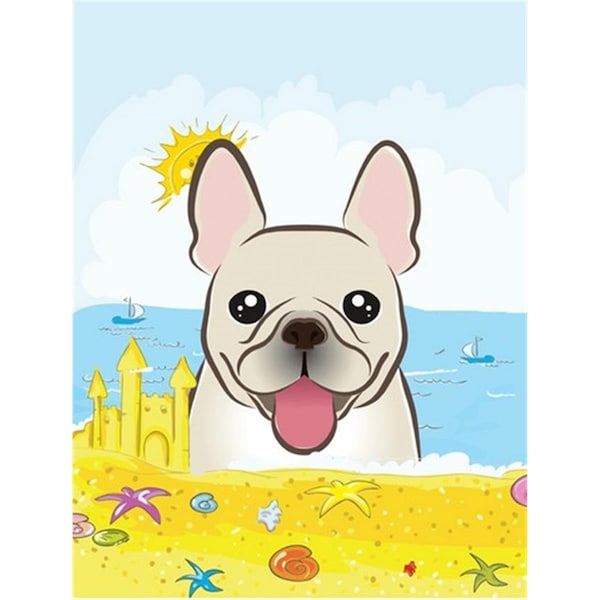 Patioplus French Bulldog Summer Beach Canvas House Flag - PA2557726