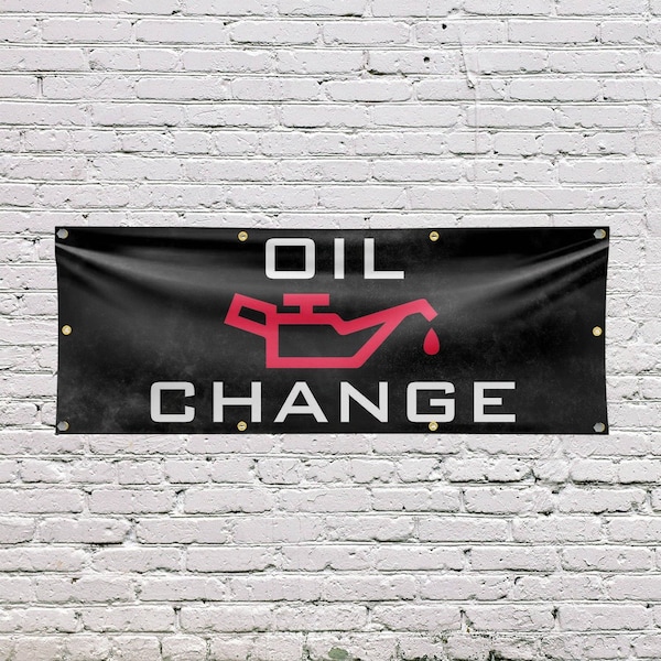 Signmission Oil Change, 36 Inch x 96 Inch, Vinyl Banner - B-96-30769
