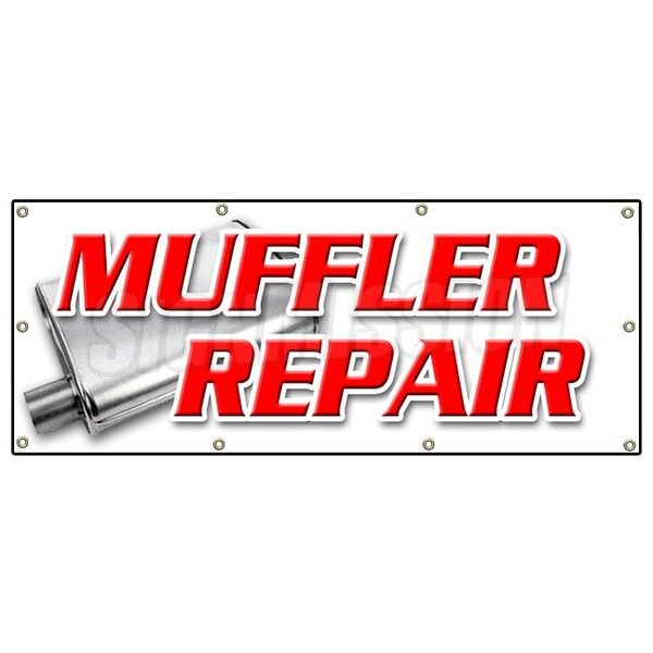 Signmission MUFFLER REPAIR BANNER SIGN brake shop auto repair oil changes repair - B-96 MUFFLER REPAIR