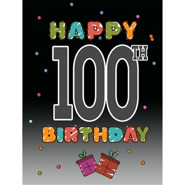 Carolines Treasures Happy 100Th Birthday Flag Garden Size - CJ1129GF