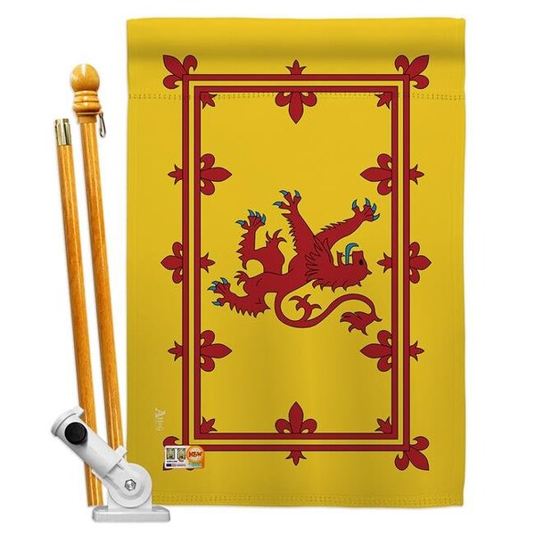 Americana Home & Garden Americana Home & Garden AA-CY-HS-140207-IP-BO-D-US18-AG 28 x 40 in. Scotland Flags of the World Nationality Impressions Decorative Vertical Double Sided House Flag Set & Pole Bracket Hardware Flag Set - HS140207-BO