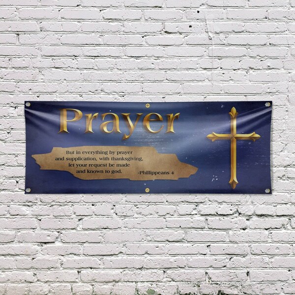 Signmission Jesus Prayer, 24 Inch x 72 Inch, Vinyl Banner - B-72-30710