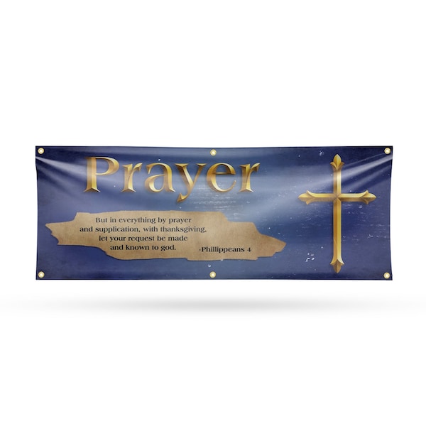Signmission Jesus Prayer, 24 Inch x 72 Inch, Vinyl Banner - B-72-30710