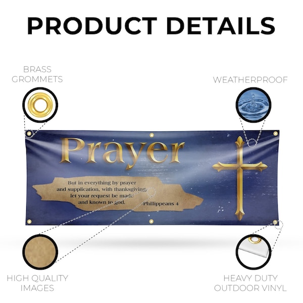 Signmission Jesus Prayer, 24 Inch x 72 Inch, Vinyl Banner - B-72-30710