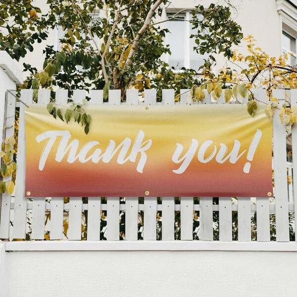 Signmission Thank You, 24 Inch x 72 Inch, Vinyl Banner - B-72-30886