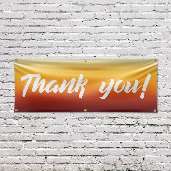 Signmission Thank You, 24 Inch x 72 Inch, Vinyl Banner - B-72-30886