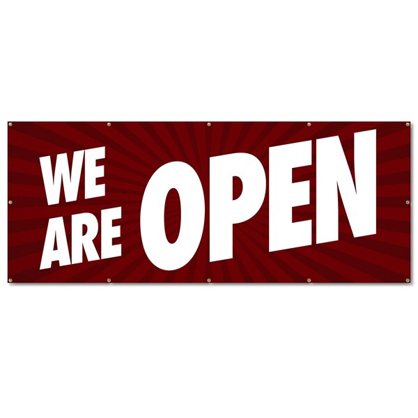 Signmission We Are Open, 48 Inch, Banner - B-120-30431